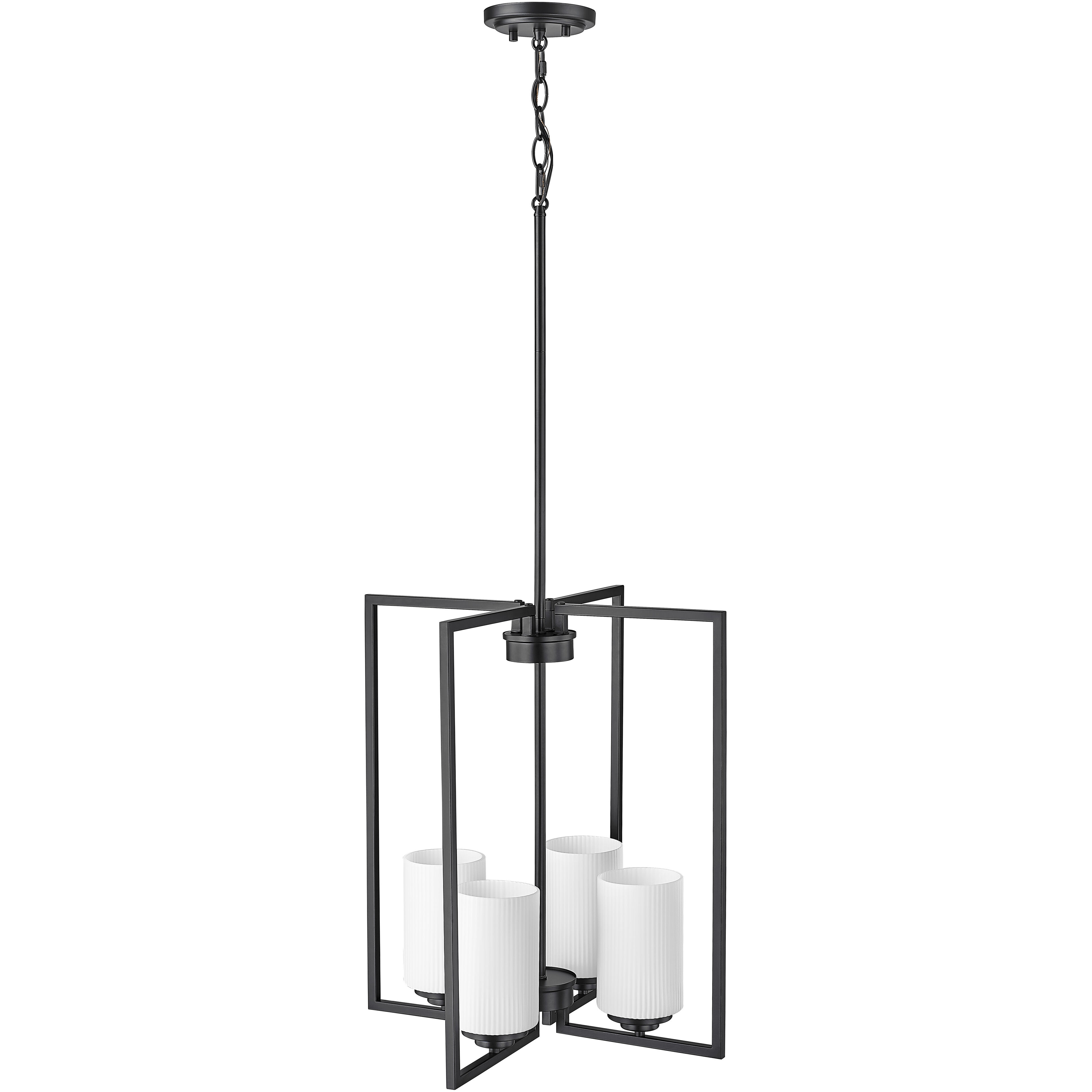 Luxx 4 Light 18 inch Matte Black Indoor Pendant Ceiling Light